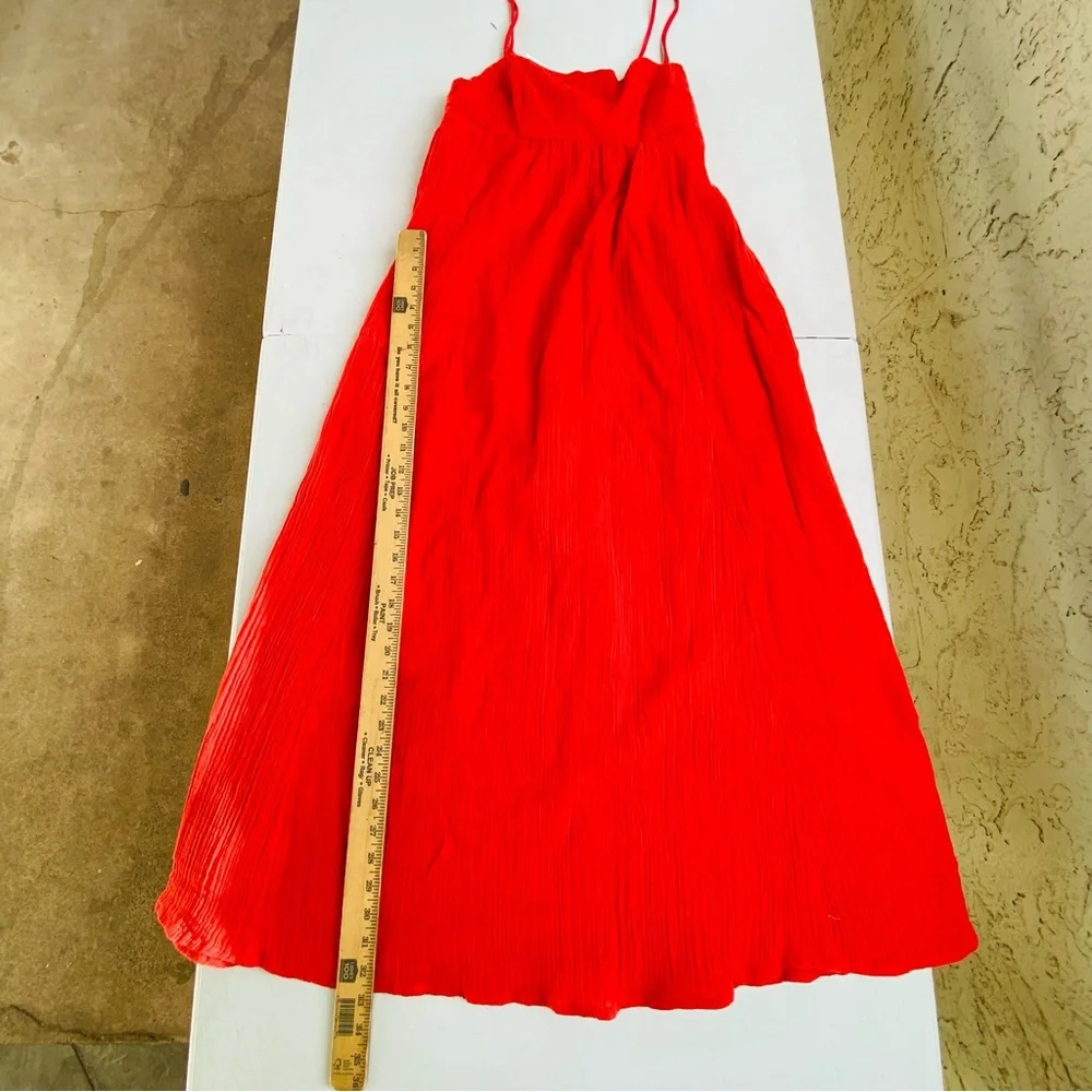 Red Gauze Maxi Dress Boho Cottagecore Sundress Small NWT Summer Abercrombie